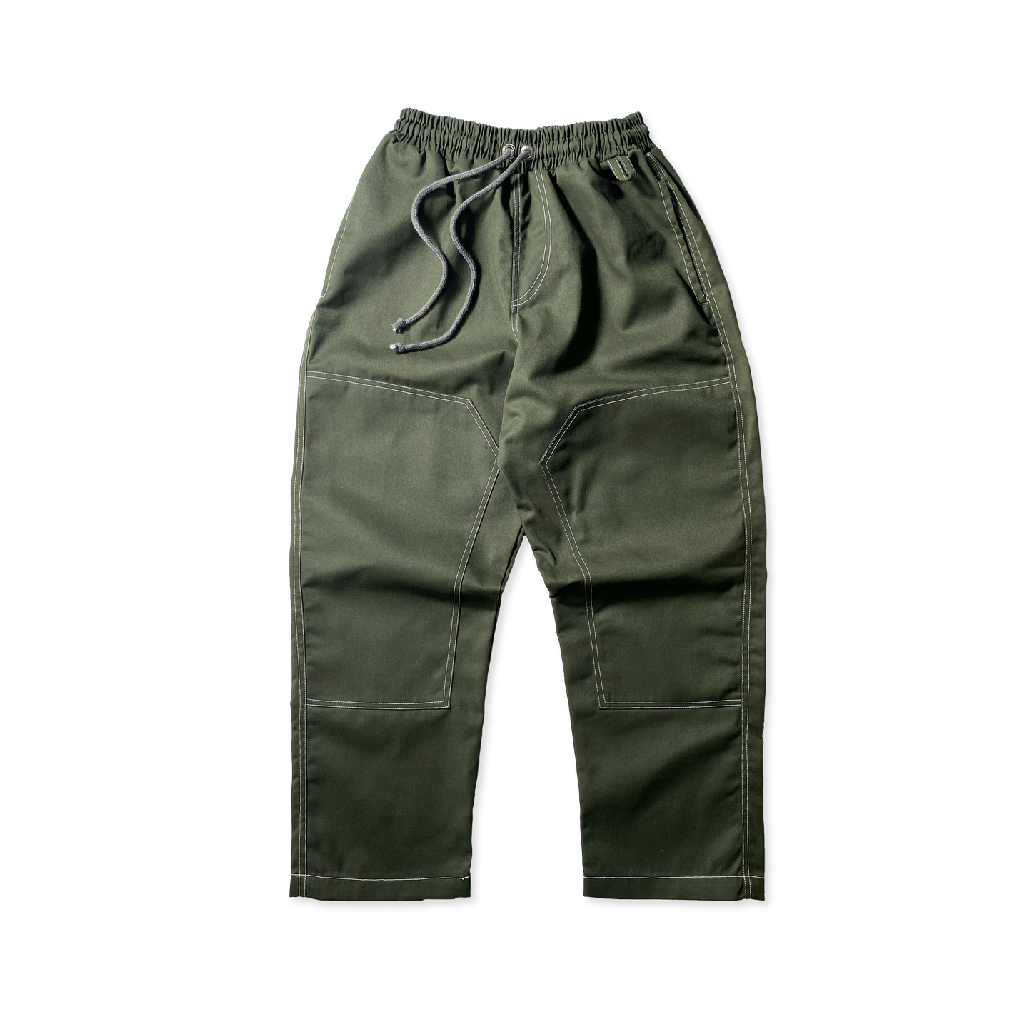 4-POCKET DOUBLE KNEE PANTS IN LAKE GREEN