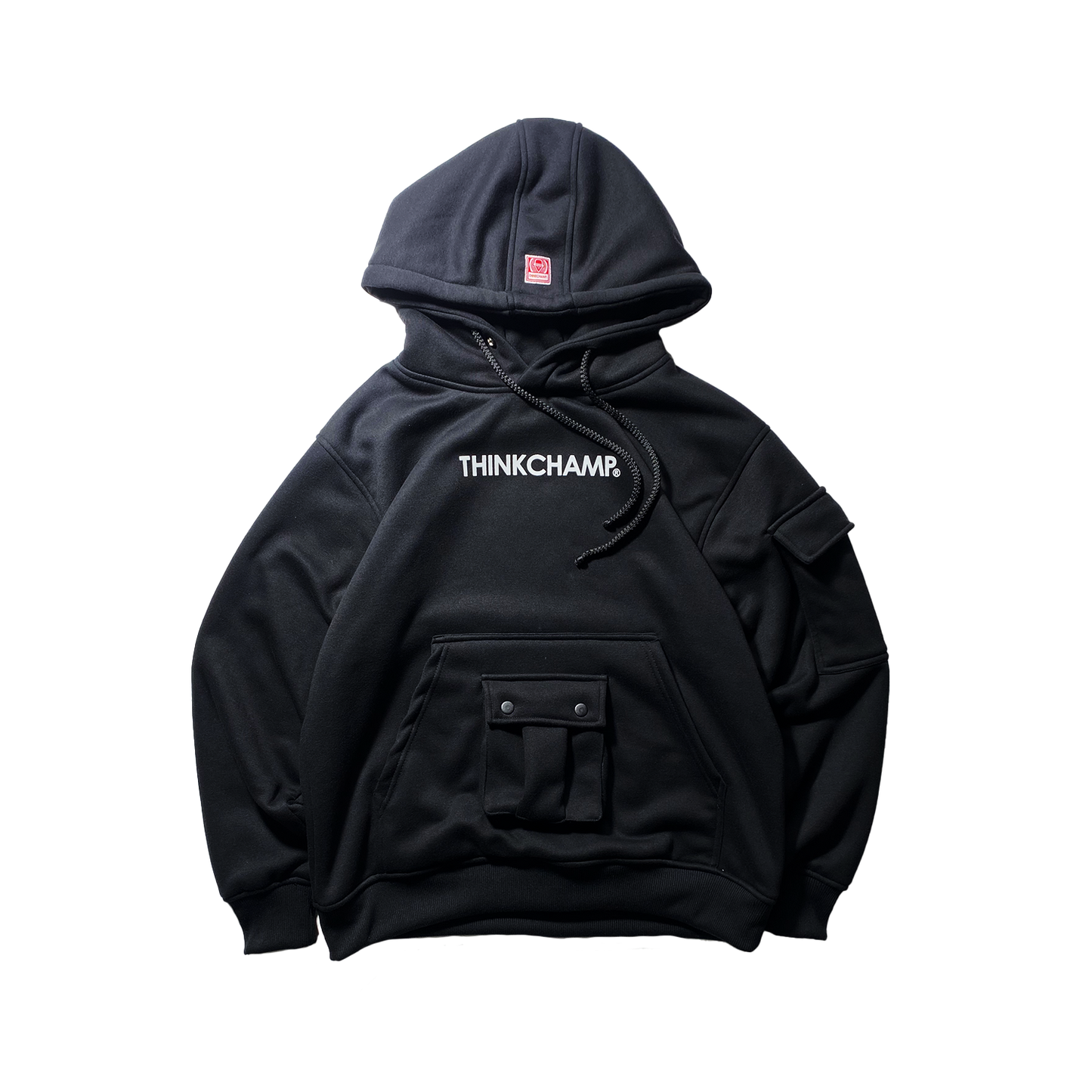 HOLY GRAIL | UTILITY PULL OVER HOODIE IN BASALT BLACK