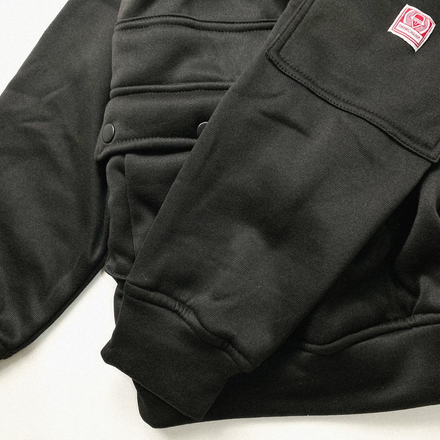 OVERSIZED PULL OVER 3-POCKET HOODIE IN BASALT BLACK