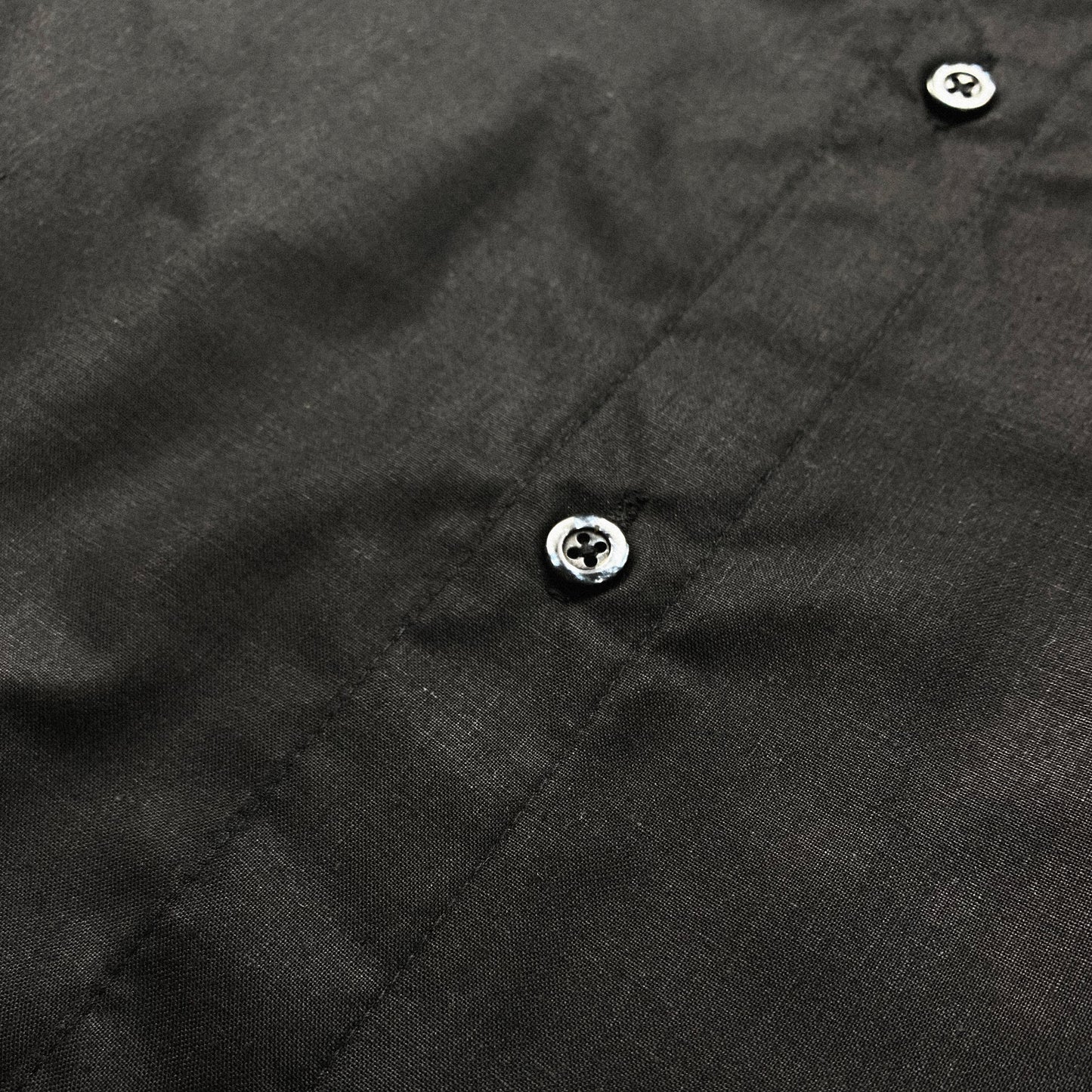 MANDARIN COLLAR™ | RETRO OVERSIZED POLO IN BASALT BLACK
