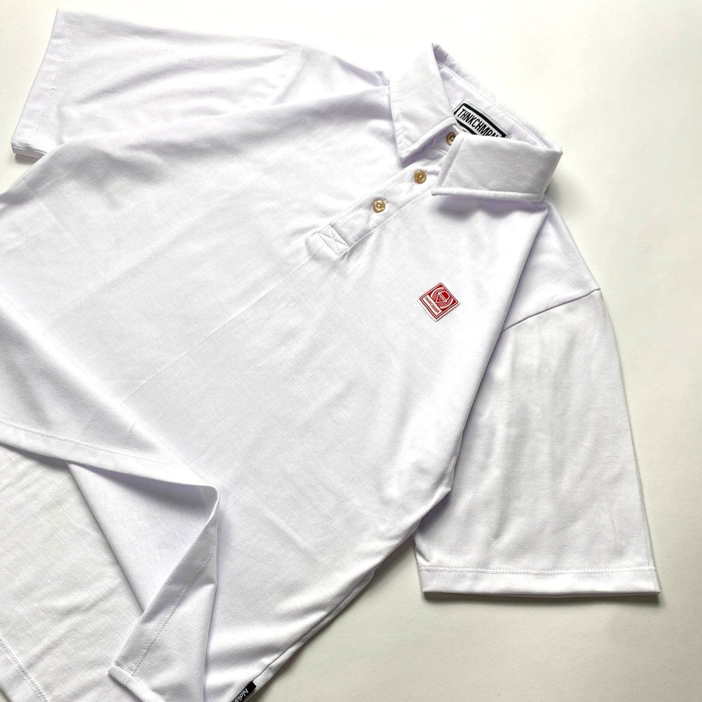POLO CLUB™ | OVERSIZED POLO SHIRT IN CLOUD WHITE
