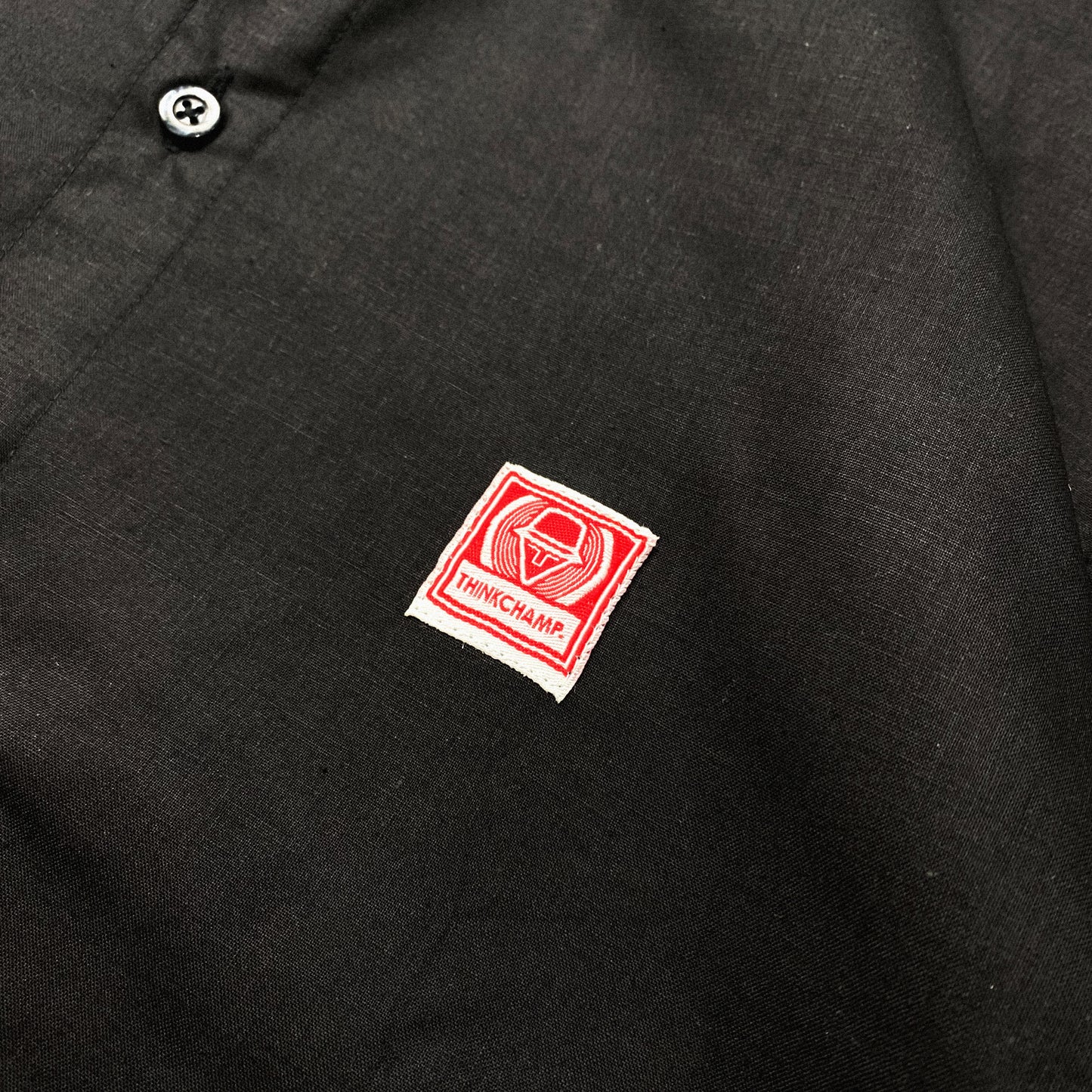 MANDARIN COLLAR™ | RETRO OVERSIZED POLO IN BASALT BLACK
