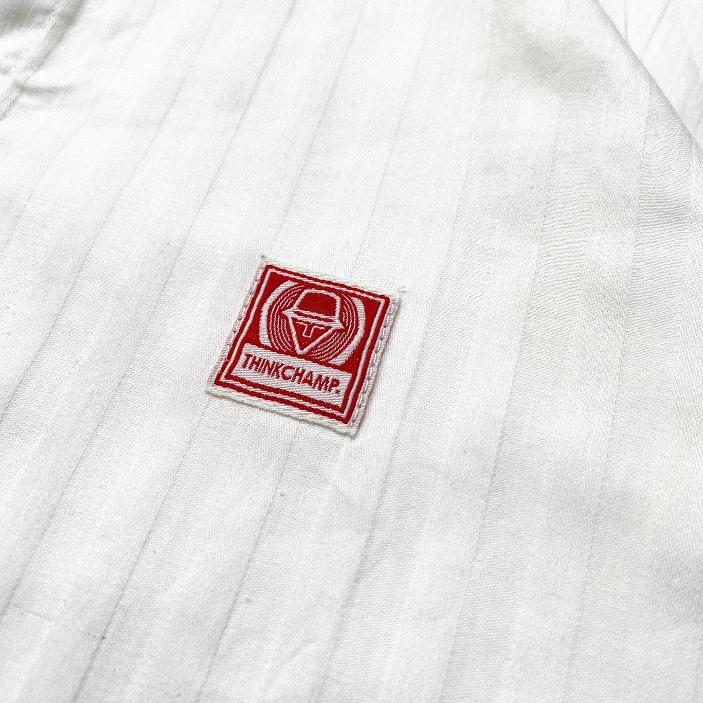 MANDARIN COLLAR™ | RETRO OVERSIZED POLO IN SHADOW WHITE STRIPES