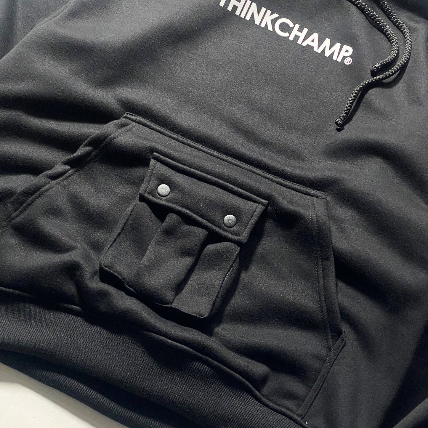 HOLY GRAIL | UTILITY PULL OVER HOODIE IN BASALT BLACK