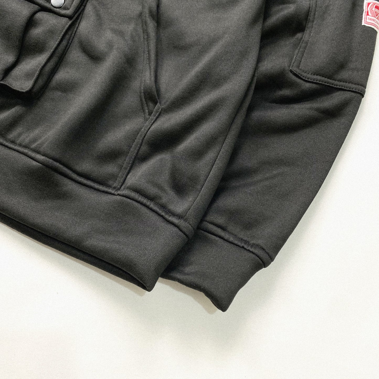 OVERSIZED PULL OVER 3-POCKET HOODIE IN BASALT BLACK