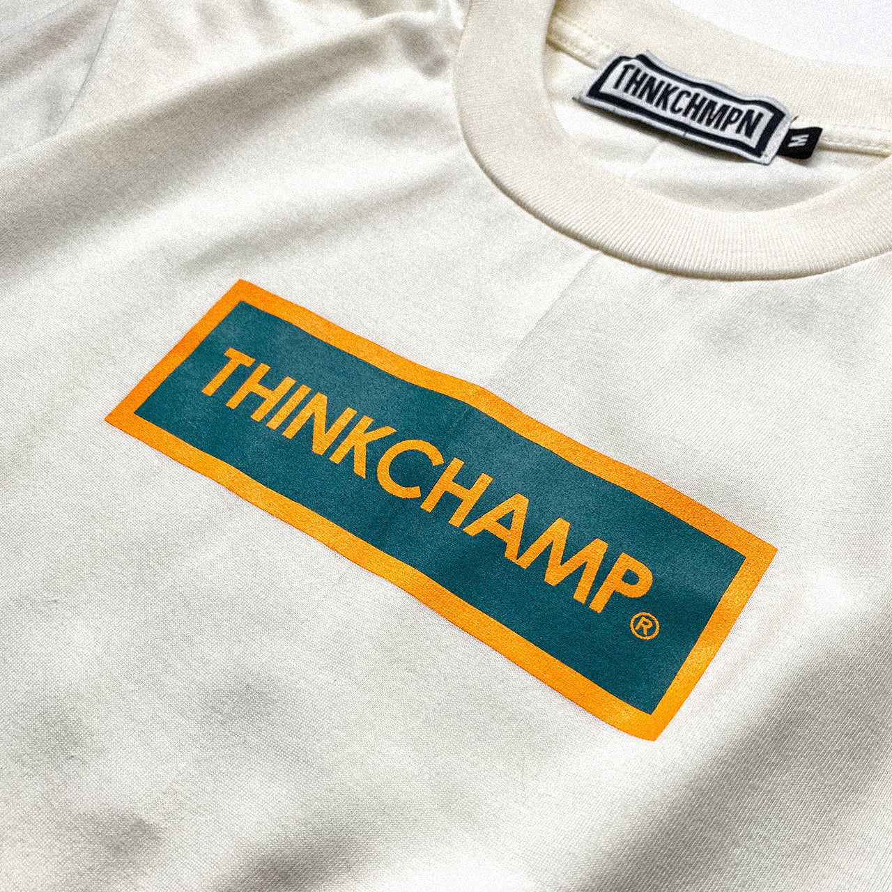 BOX LOGO "CONTINENT" | OVERSIZED TEE IN BONE IVORY