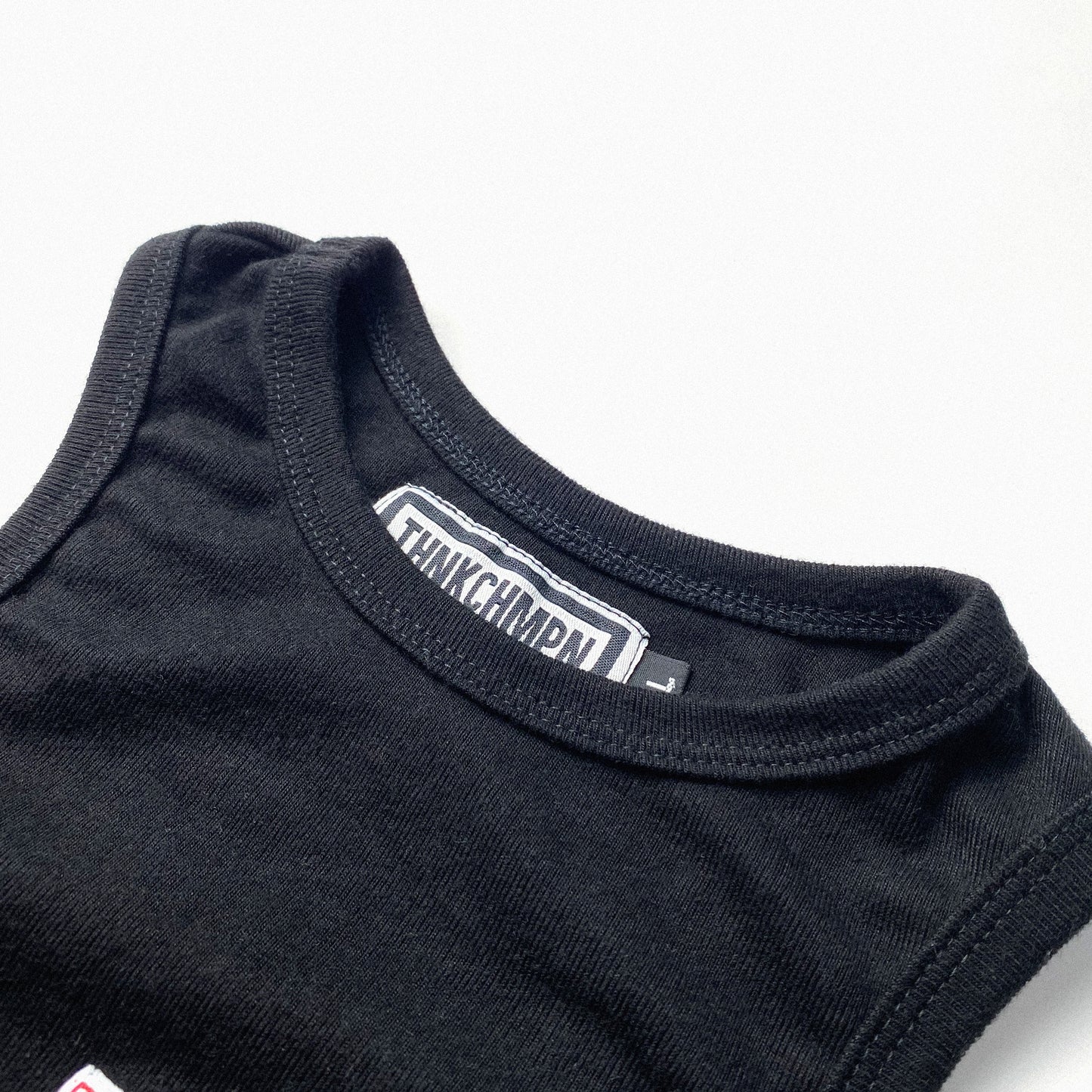 RIB TANK CROP TOP IN BASALT BLACK
