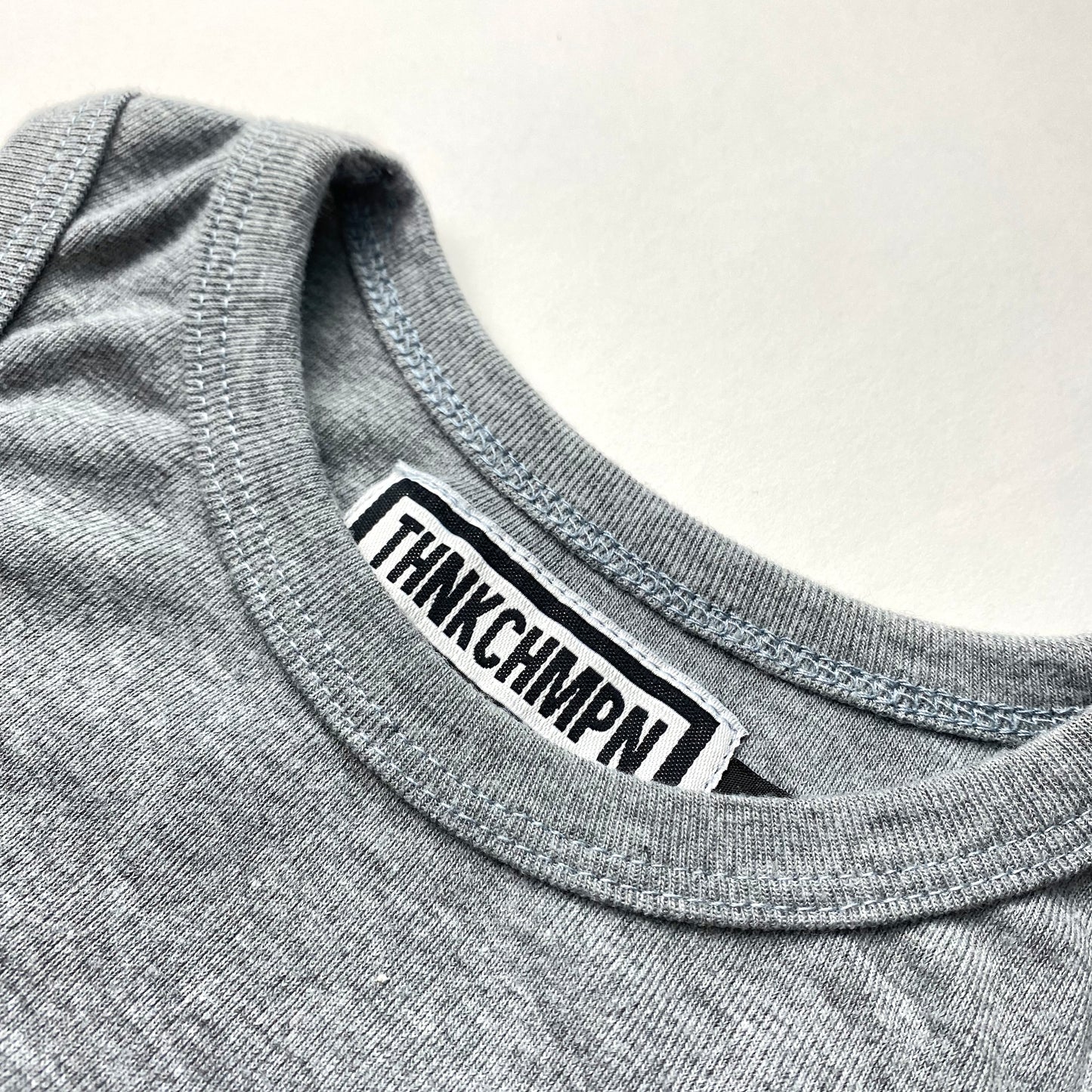 RIB TANK CROP TOP IN HEATHER GREY