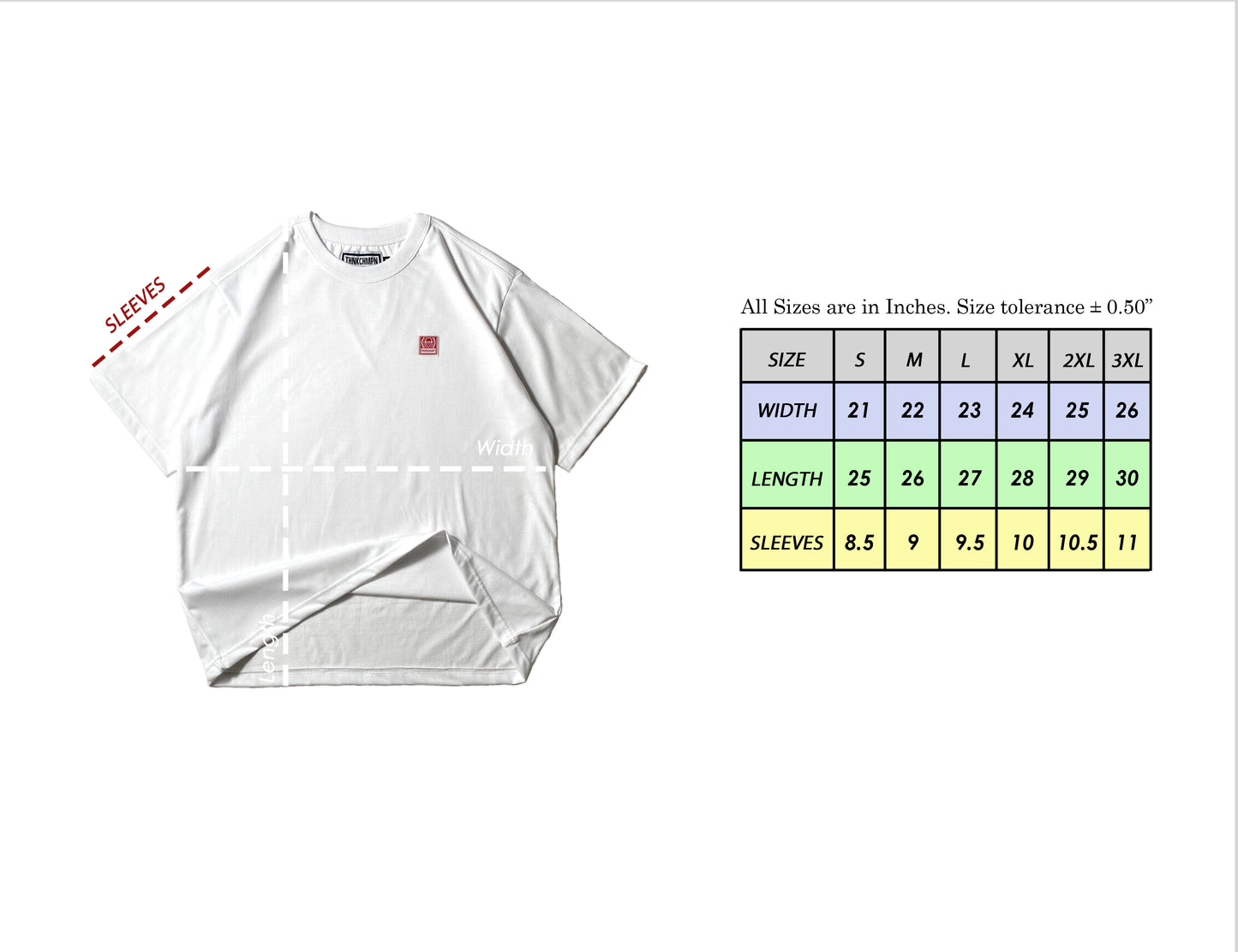 ICONIC PATCH | BOXY TEE IN WHITE