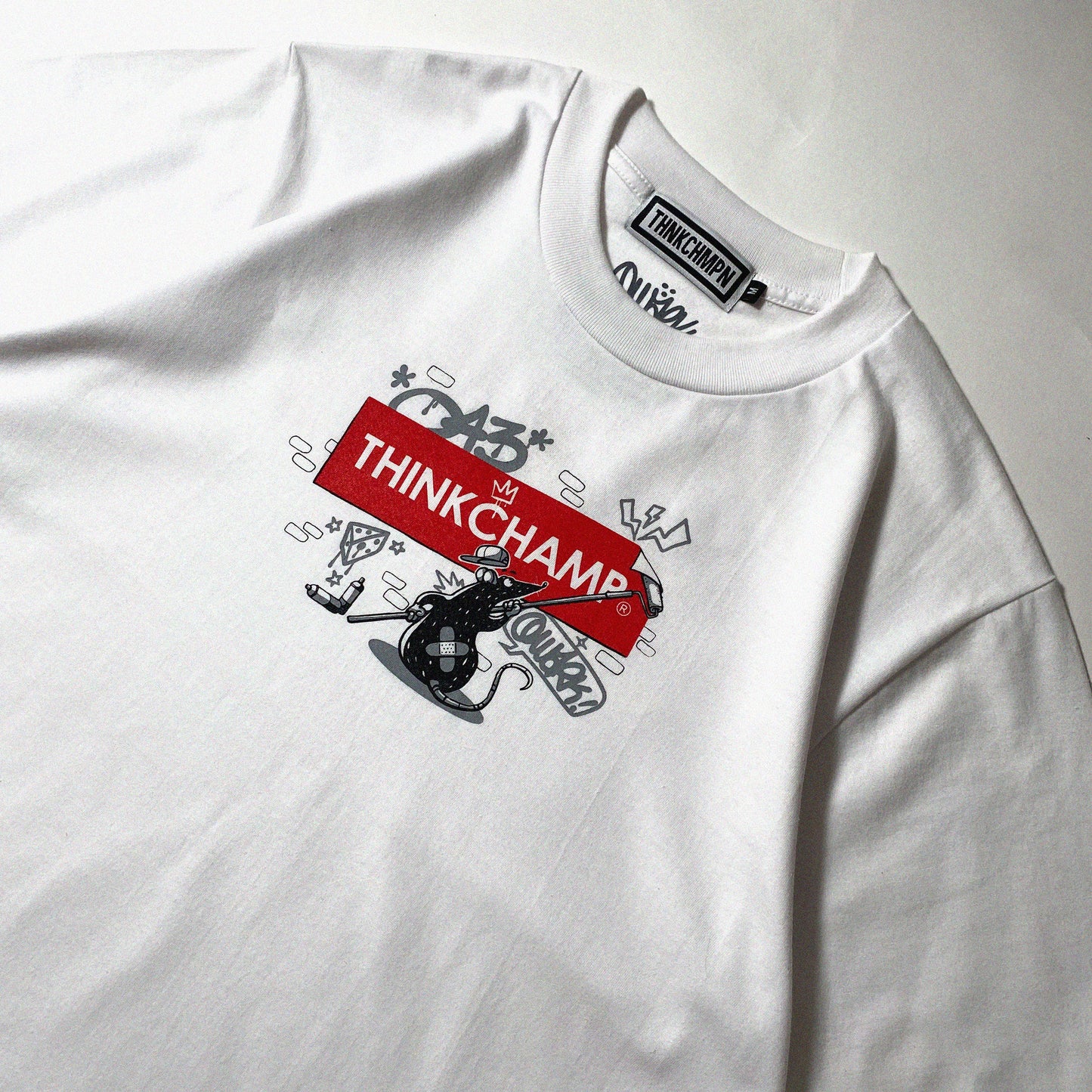 THE RED CHEESE | OVERSIZED TEE IN CLOUD WHITE