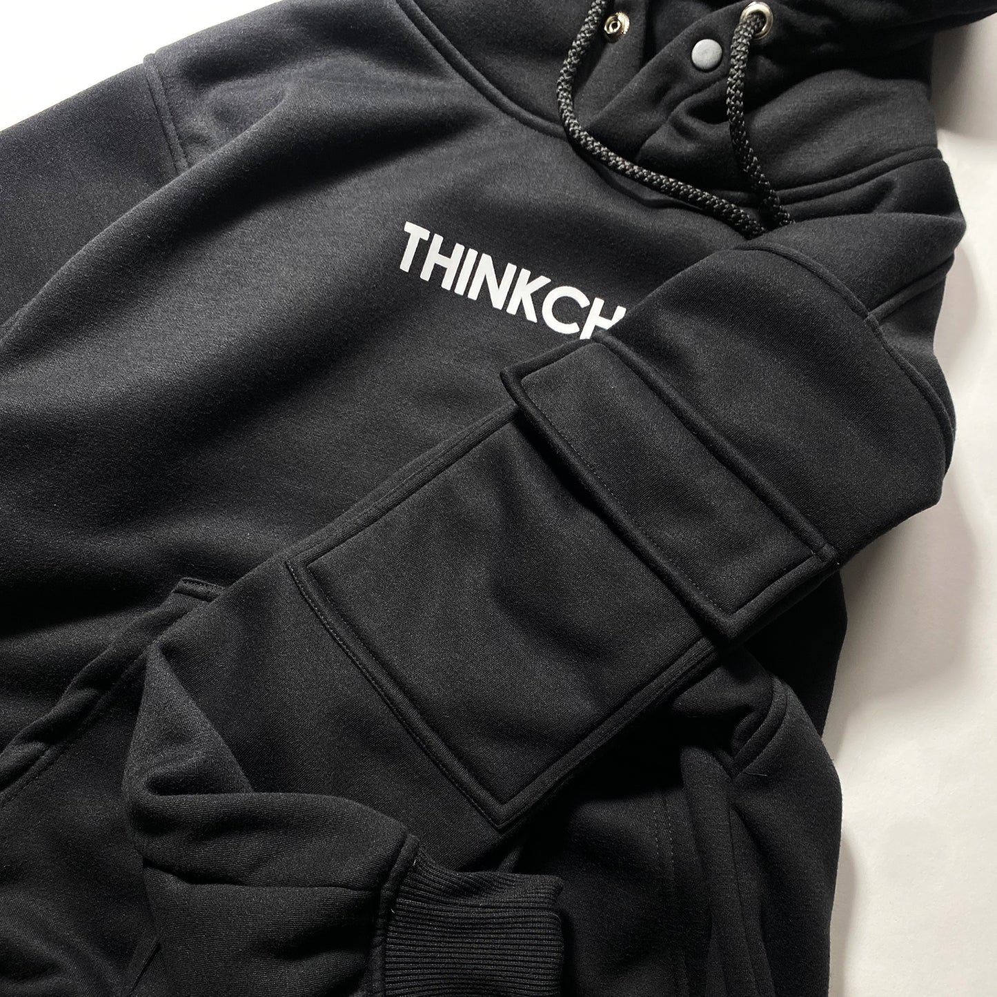 HOLY GRAIL | UTILITY PULL OVER HOODIE IN BASALT BLACK