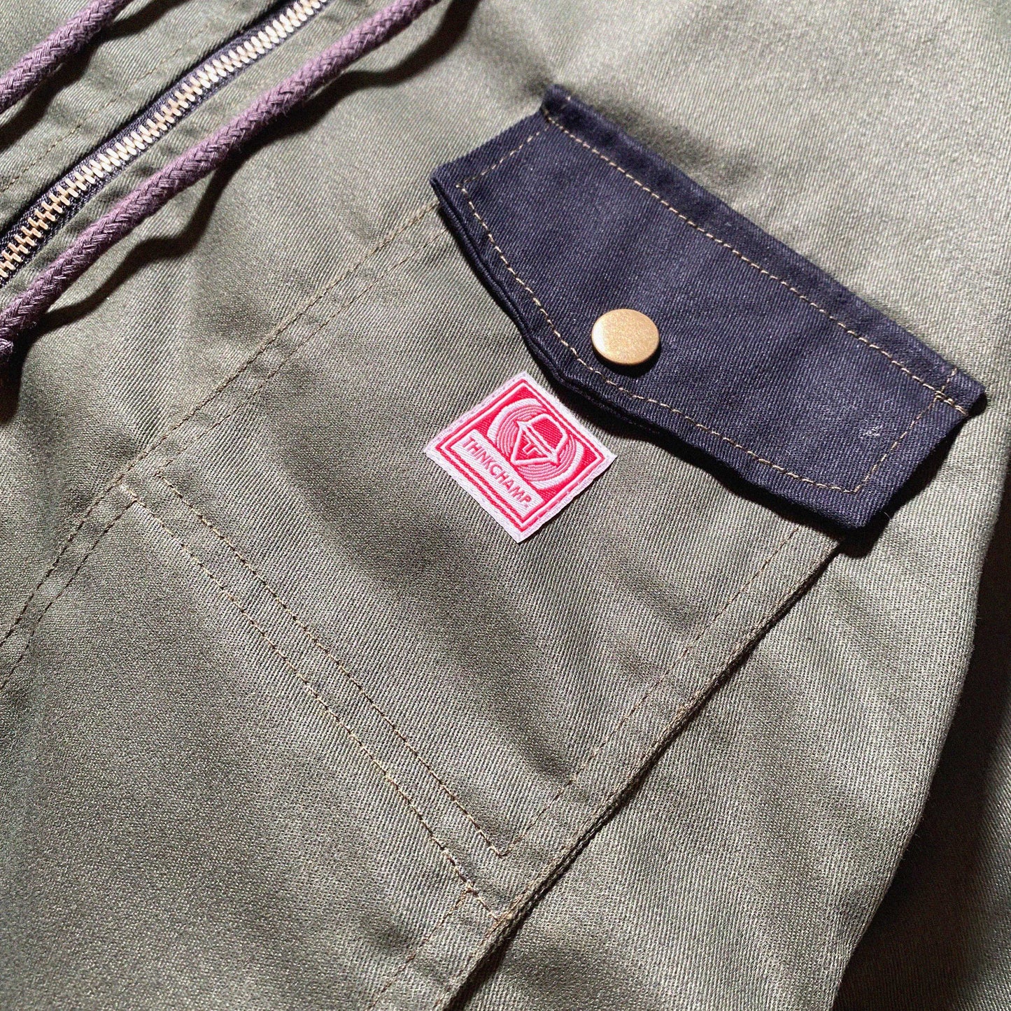 WORKWEAR ZIP UP HOODIE IN OLD LAKE GREEN - BASALT BLACK