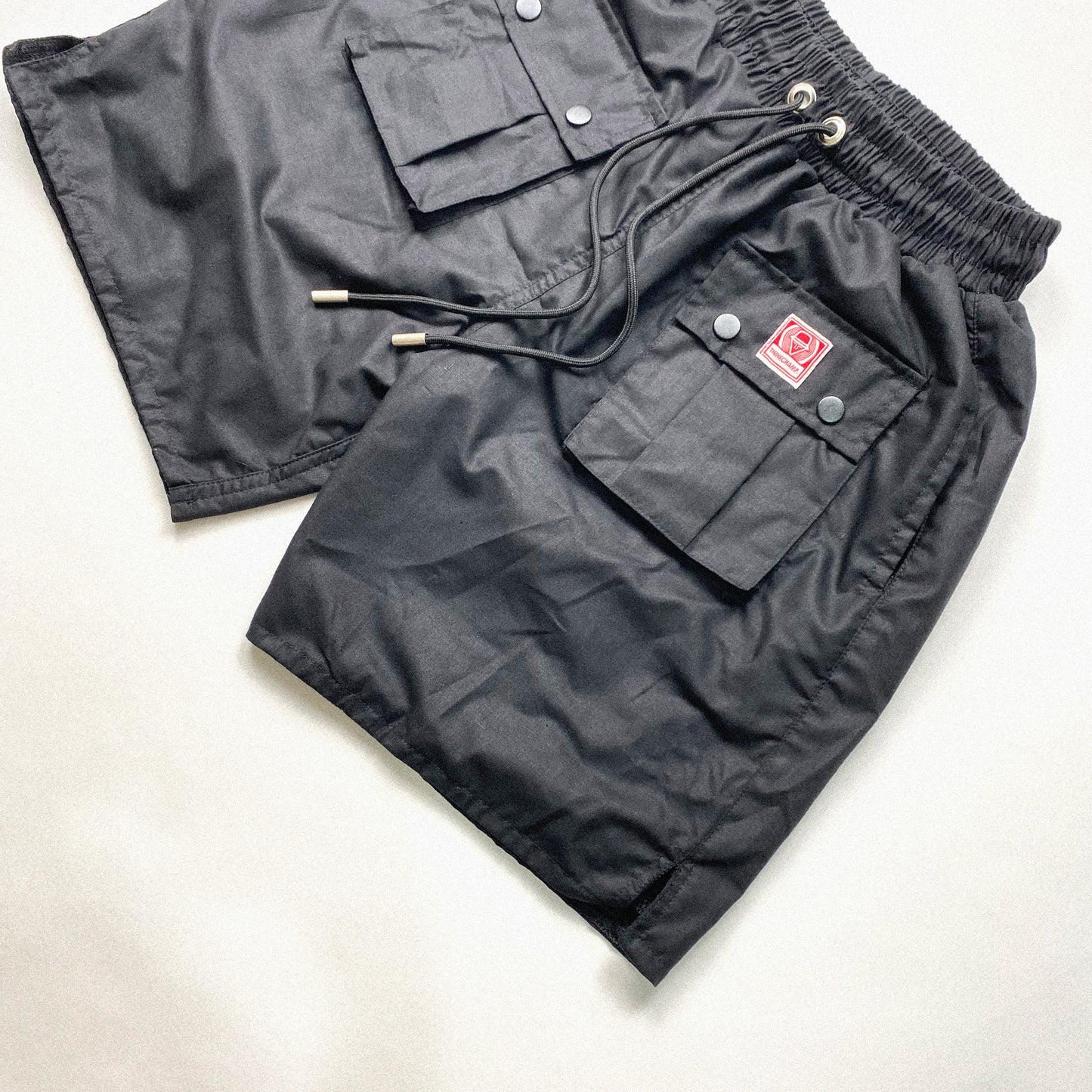 OMNI-WEAR™ | 5 POCKET LINEN SHORTS IN BASALT BLACK
