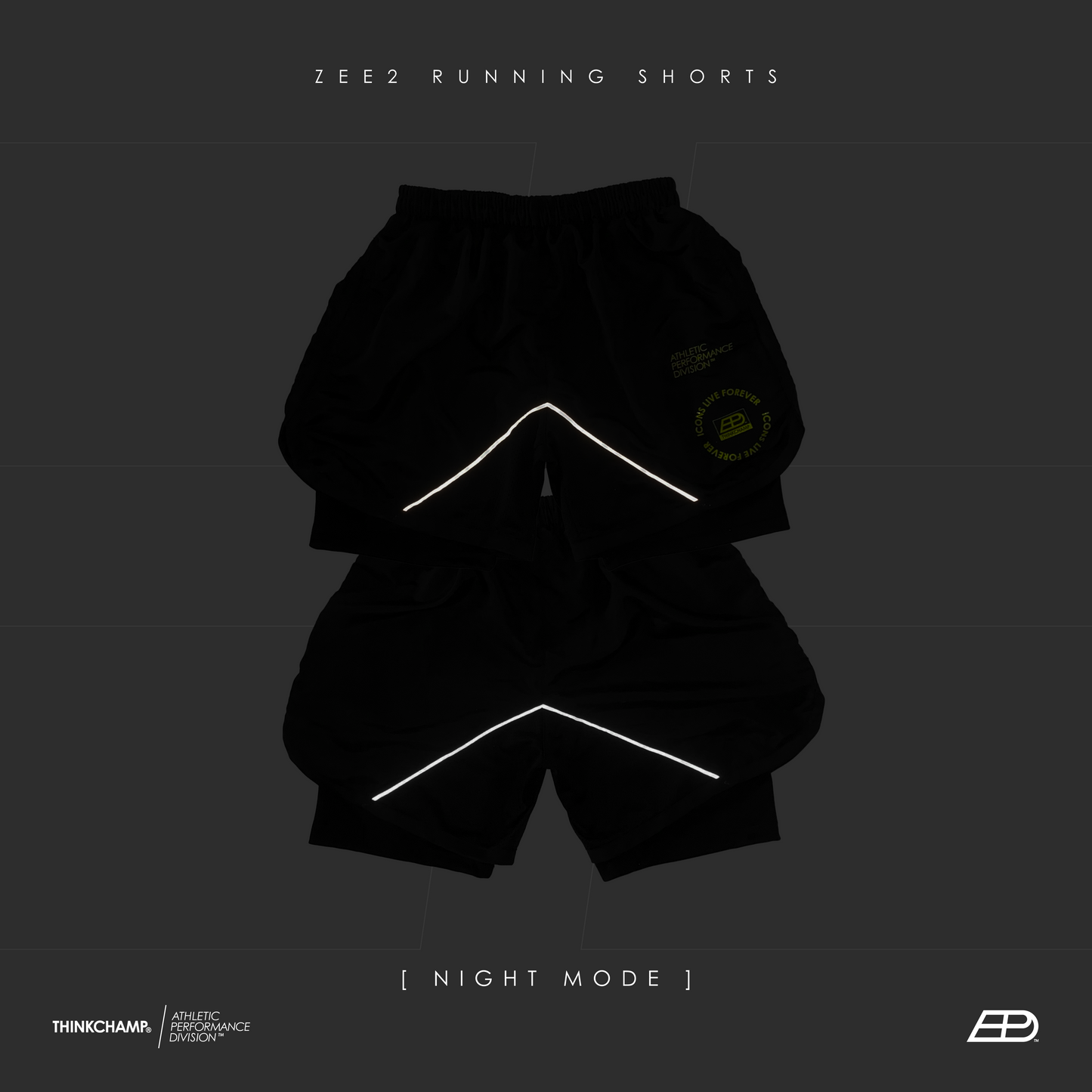 ZEE2 RUNNING SHORTS IN GAMMA GREEN
