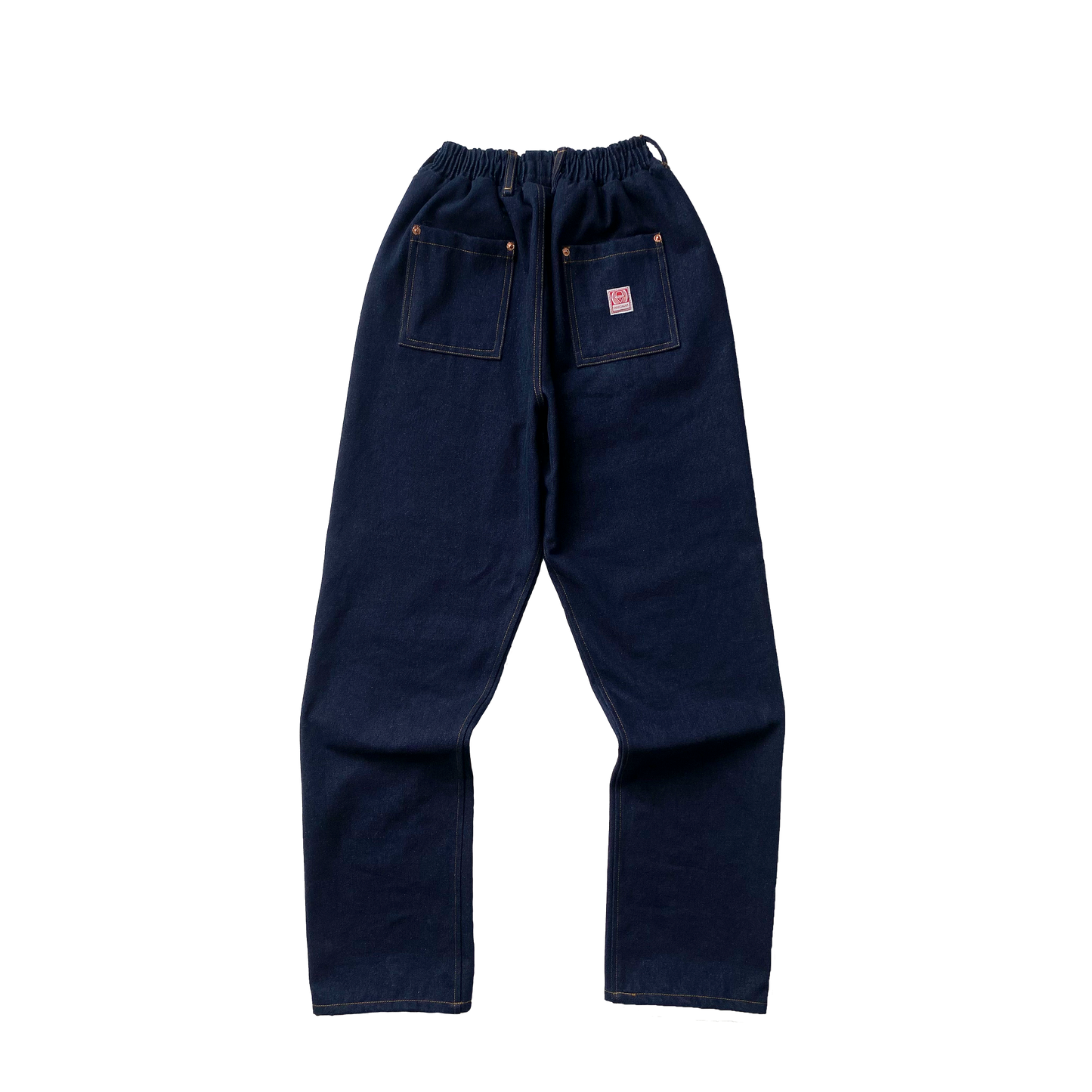 DENIM 4-POCKET DOUBLE KNEE PANTS | UNISEX SCARLET TAG BY THINKCHAMP