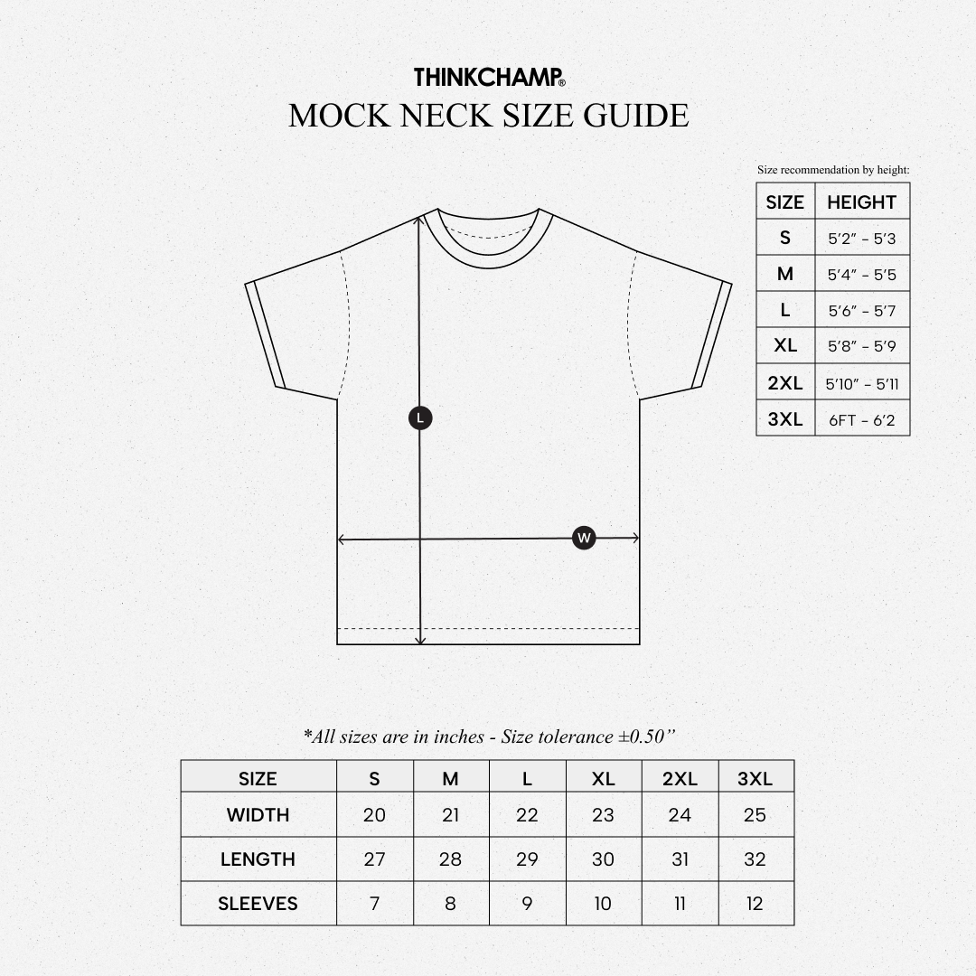 UNV SCRIPT ON SANSRIVAL | ELEVATED MOCK NECK | SHORT SLEEVE TEE