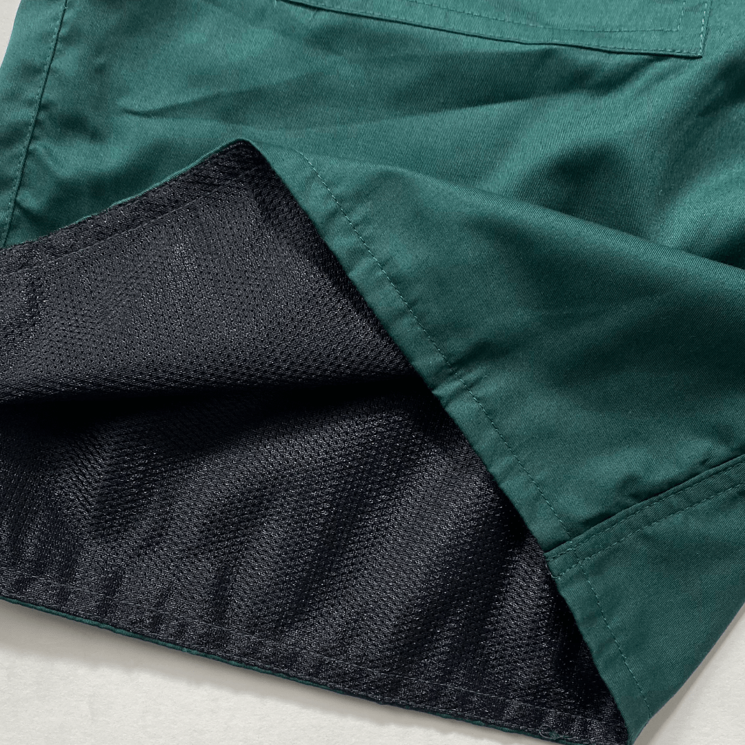 OMNI-WEAR™ | 5 POCKET LINEN SHORTS IN DARK GREEN