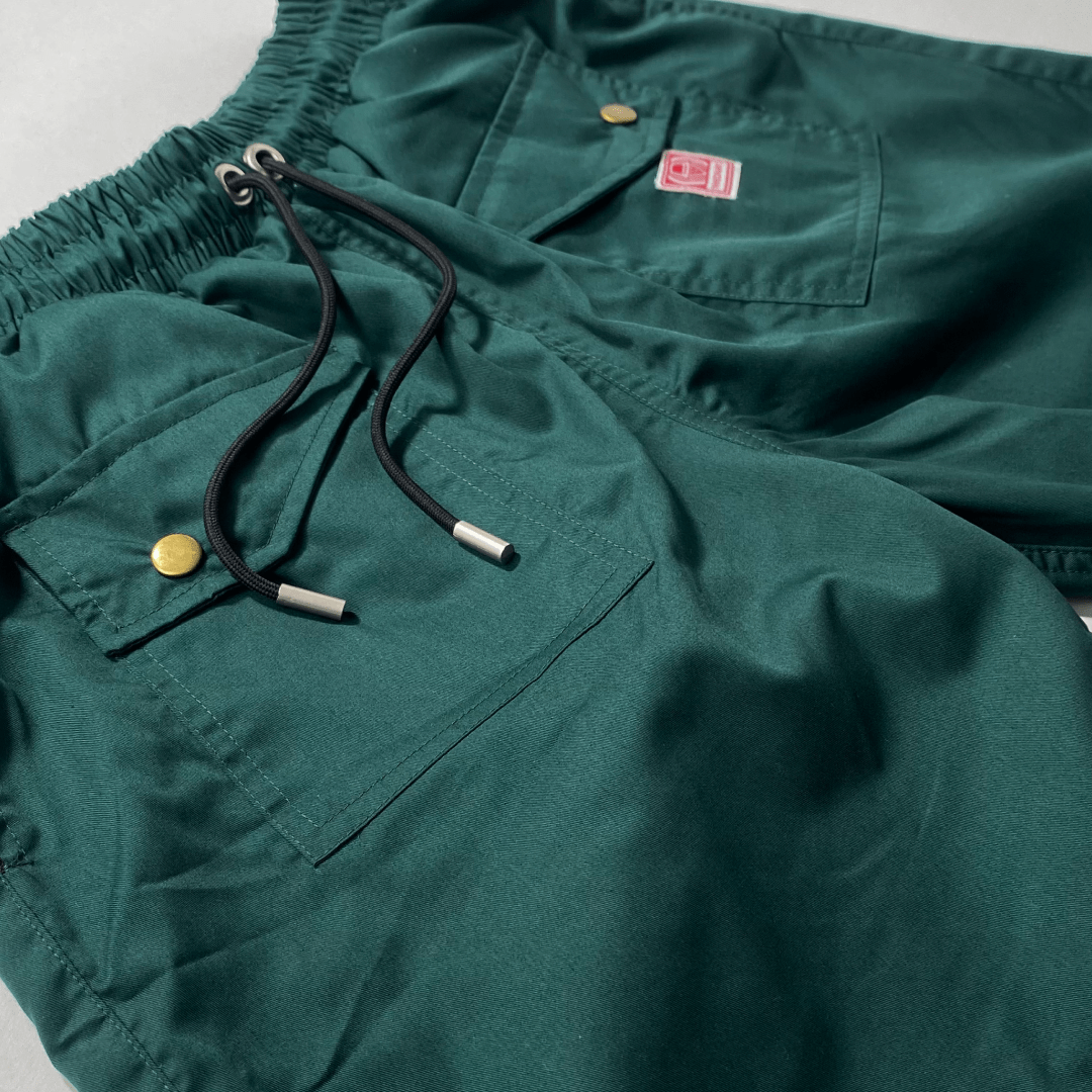 OMNI-WEAR™ | 5 POCKET LINEN SHORTS IN DARK GREEN