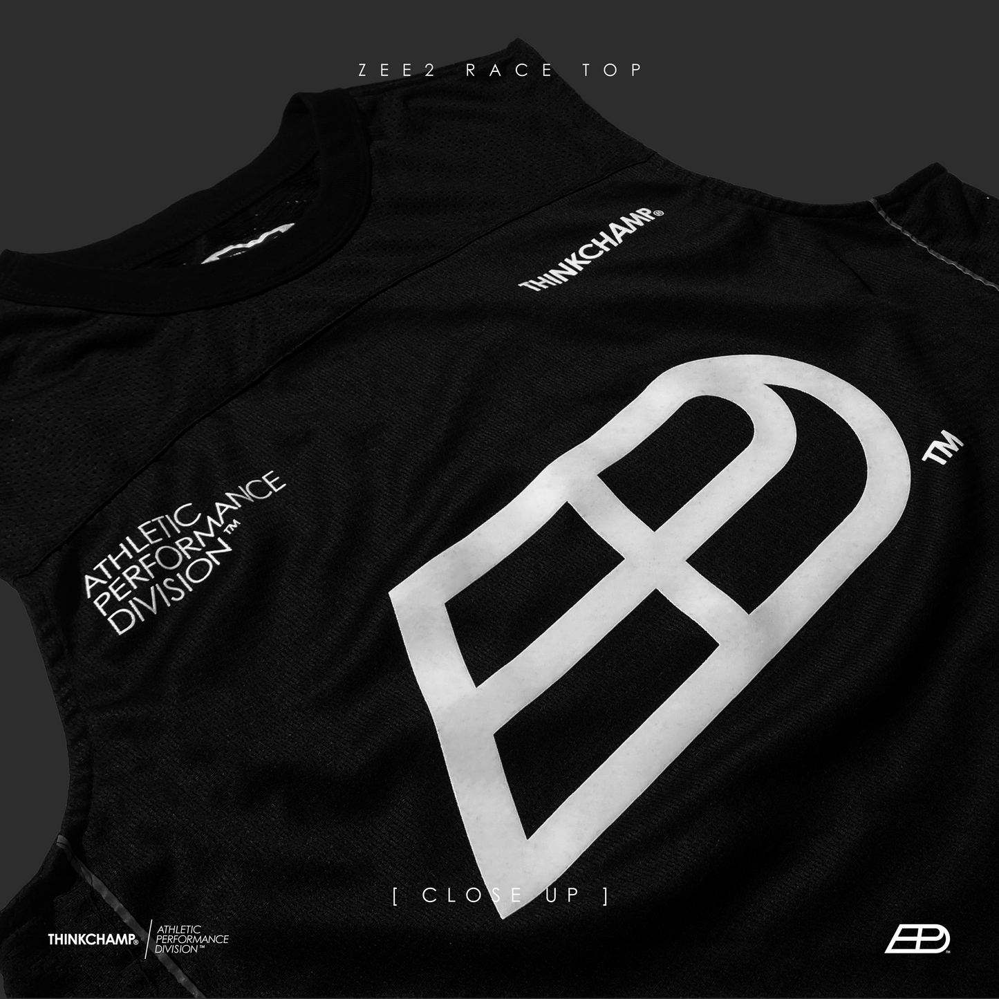 PRE-ORDER ONLY | ZEE2 RACE TOP in B/W Colorway