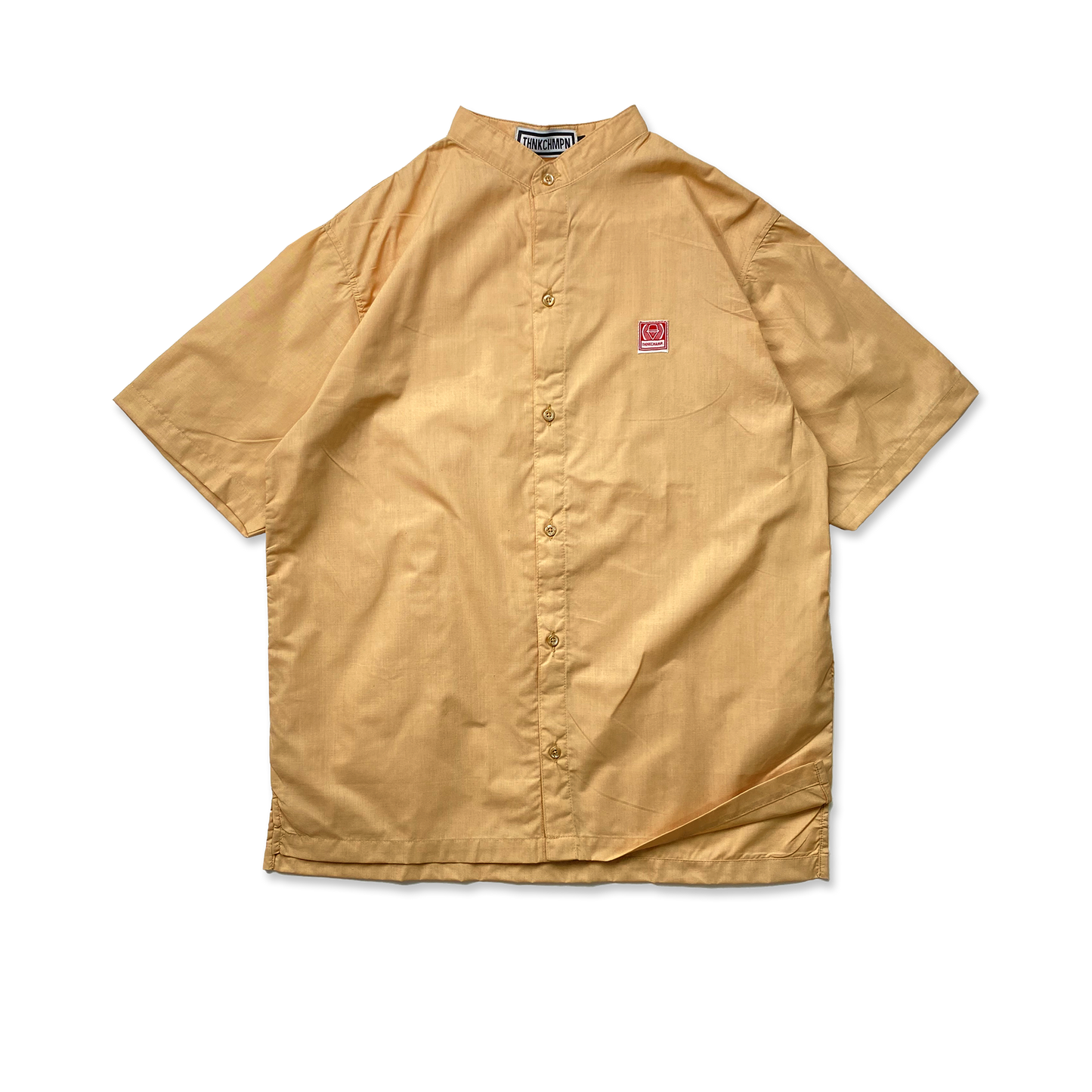 MANDARIN COLLAR™ | RETRO OVERSIZED POLO IN LATTE KHAKI