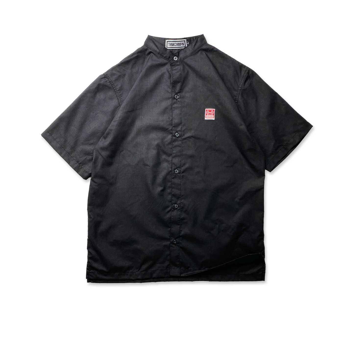 MANDARIN COLLAR™ | RETRO OVERSIZED POLO IN BASALT BLACK
