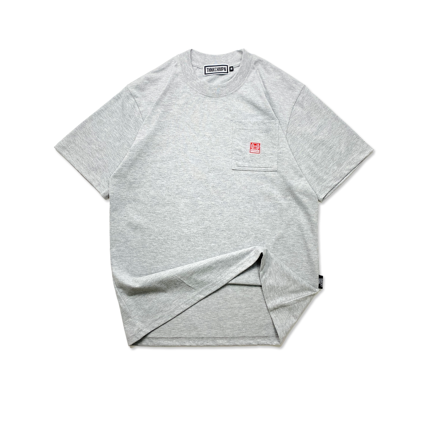 THINK CHAMP | HEATHER GREY | SHORT SLEEVE POCKET TEE
