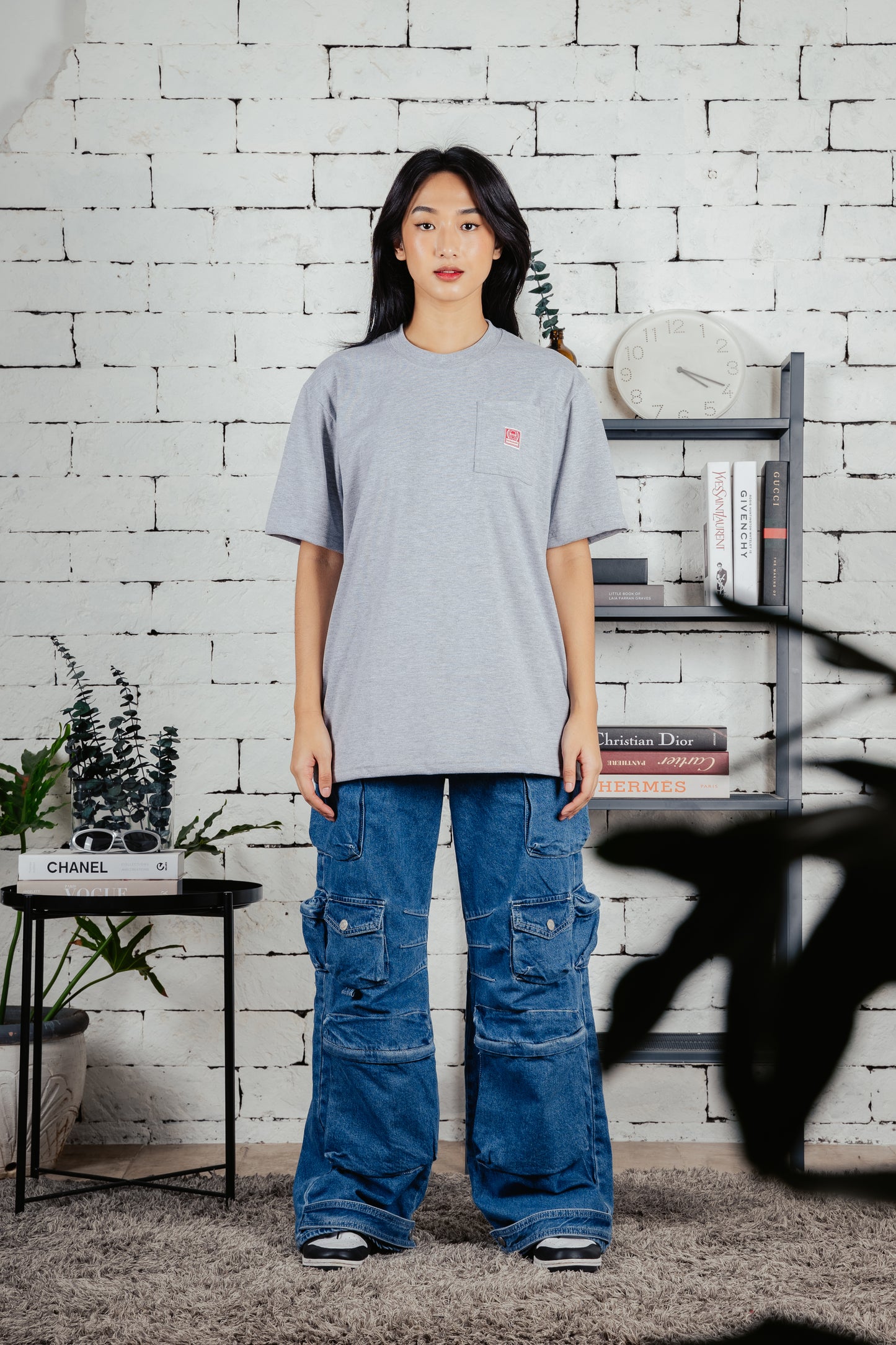 THINK CHAMP | HEATHER GREY | SHORT SLEEVE POCKET TEE
