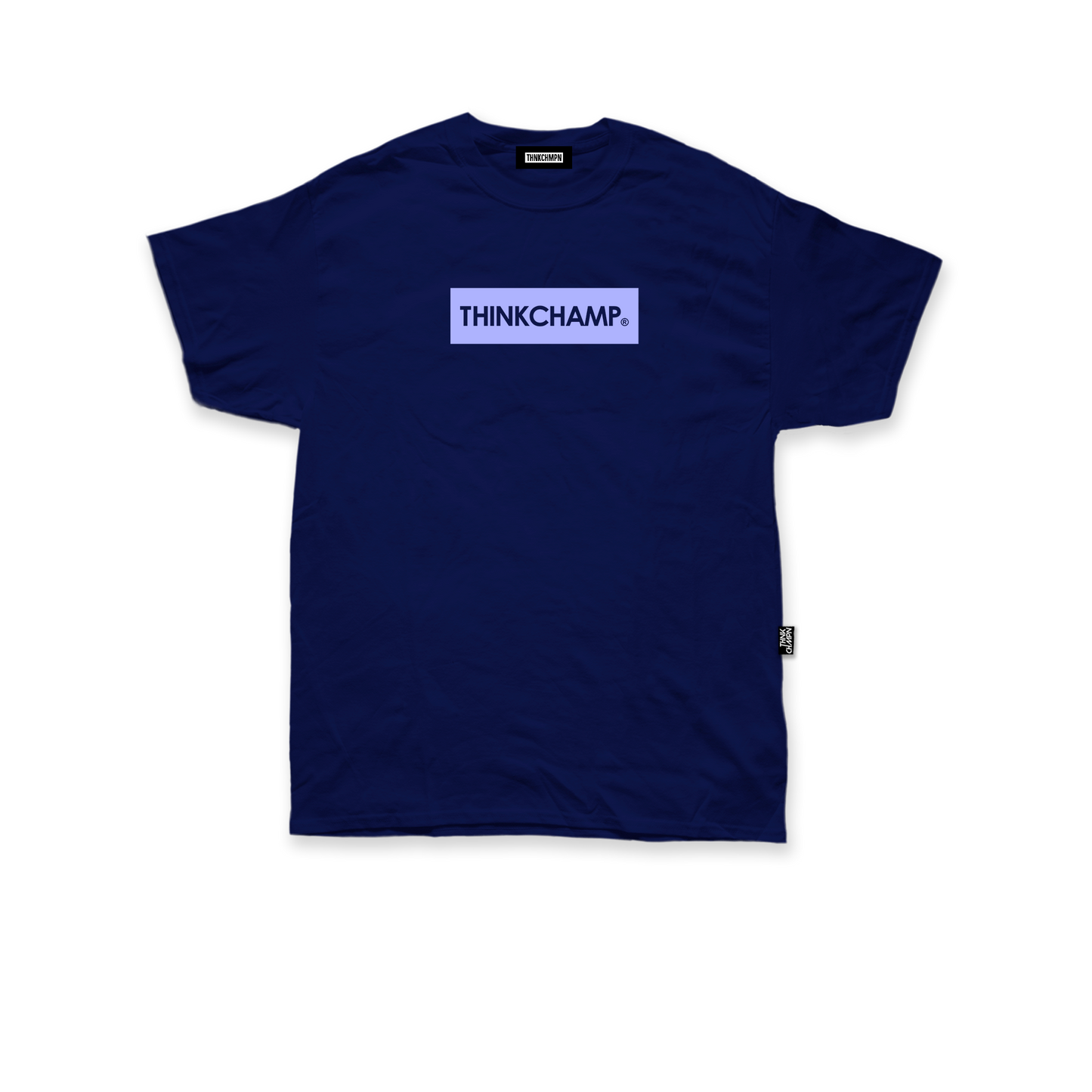 THINK CHAMP ボックスロゴ | パシフィックブルー | 半袖Tシャツ