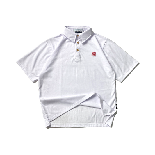 POLO CLUB™ | OVERSIZED POLO SHIRT IN CLOUD WHITE