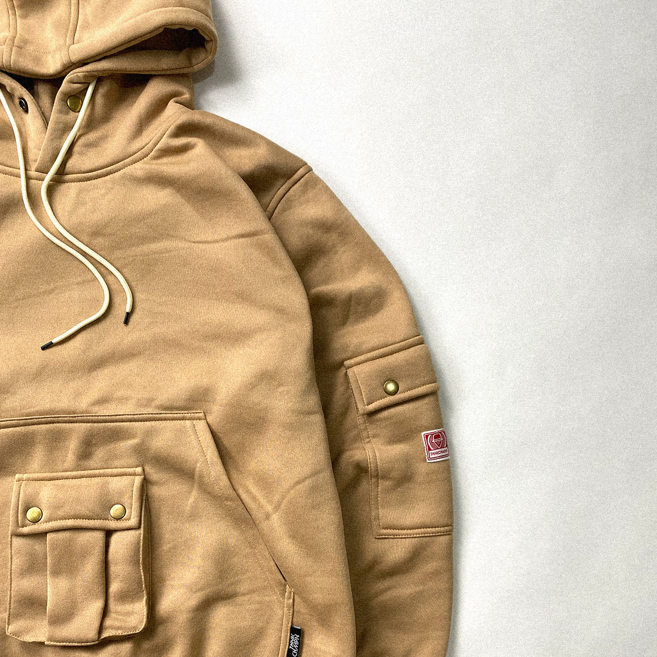 OVERSIZED PULL OVER 3-POCKET HOODIE IN SKINTONE