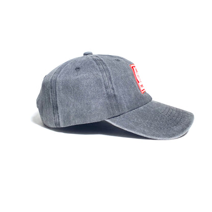 ACID WASHED DADHAT IN CHARCOAL BLACK