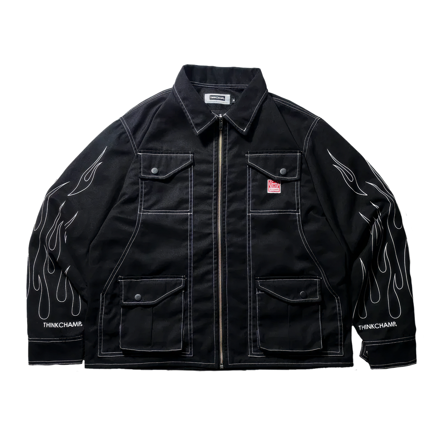BUCCANEER WHITE FLAMES PADDED-READY JACKET