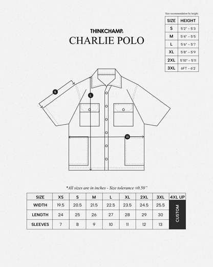CHARLIE WORKWEAR POLO JAPAN TWILL IN FOREST BLEND