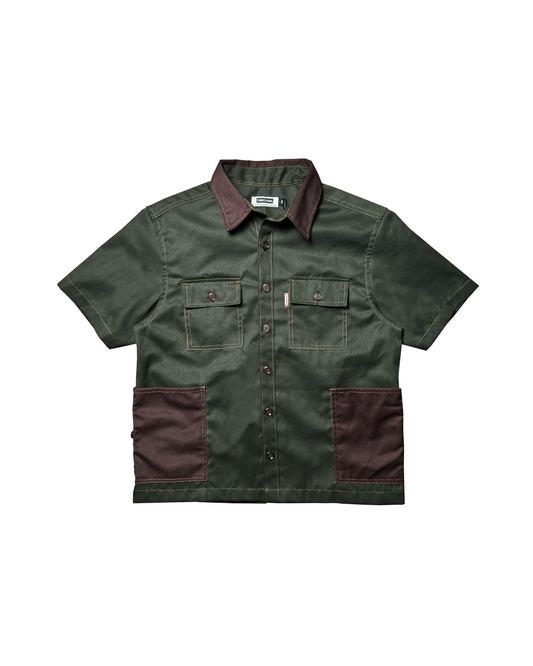 CHARLIE WORKWEAR POLO JAPAN TWILL IN FOREST BLEND