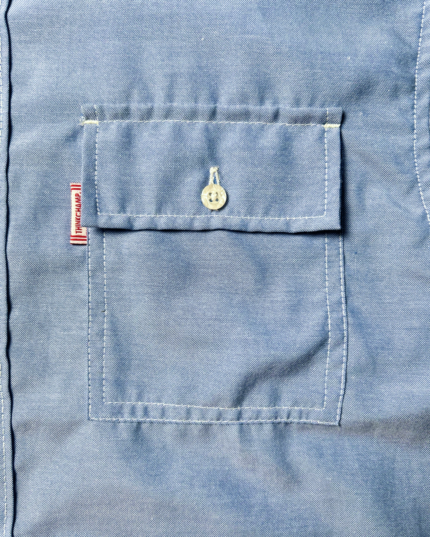 CHARLIE WORKWEAR POLO CHAMBREY IN POWDER BLUE
