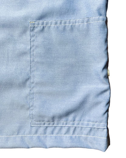CHARLIE WORKWEAR POLO CHAMBREY IN POWDER BLUE