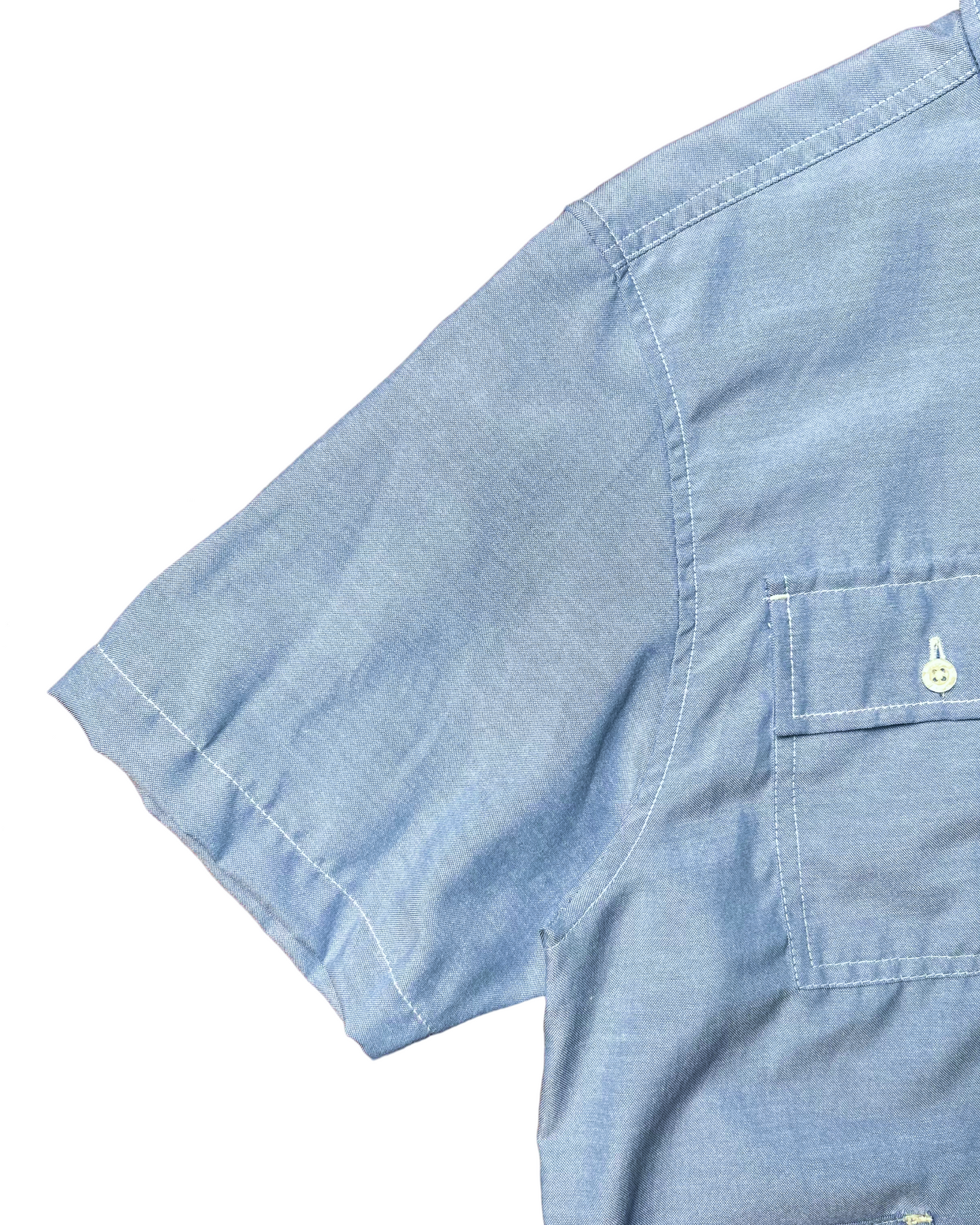 CHARLIE WORKWEAR POLO CHAMBREY IN POWDER BLUE