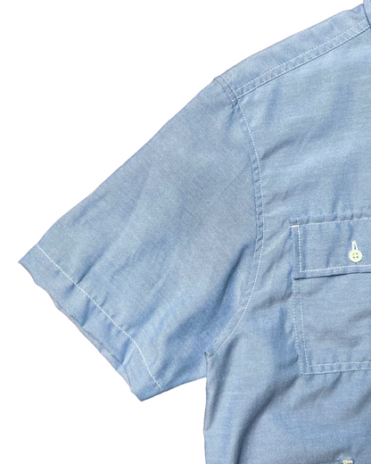 CHARLIE WORKWEAR POLO CHAMBREY IN POWDER BLUE