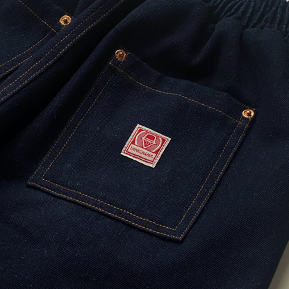 DENIM 4-POCKET DOUBLE KNEE PANTS | UNISEX SCARLET TAG BY THINKCHAMP