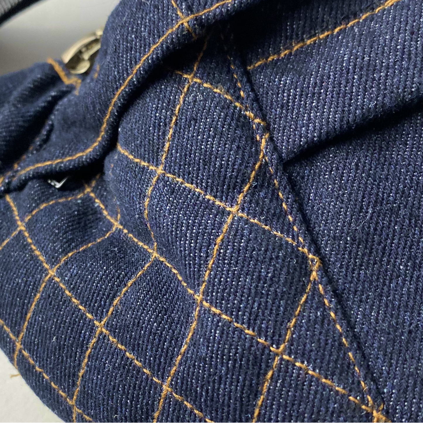 DENIM CARRIER BELT BAG IN INDIGO BLUE