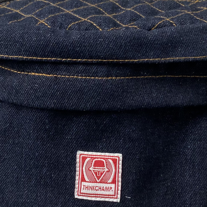 DENIM CARRIER BELT BAG IN INDIGO BLUE