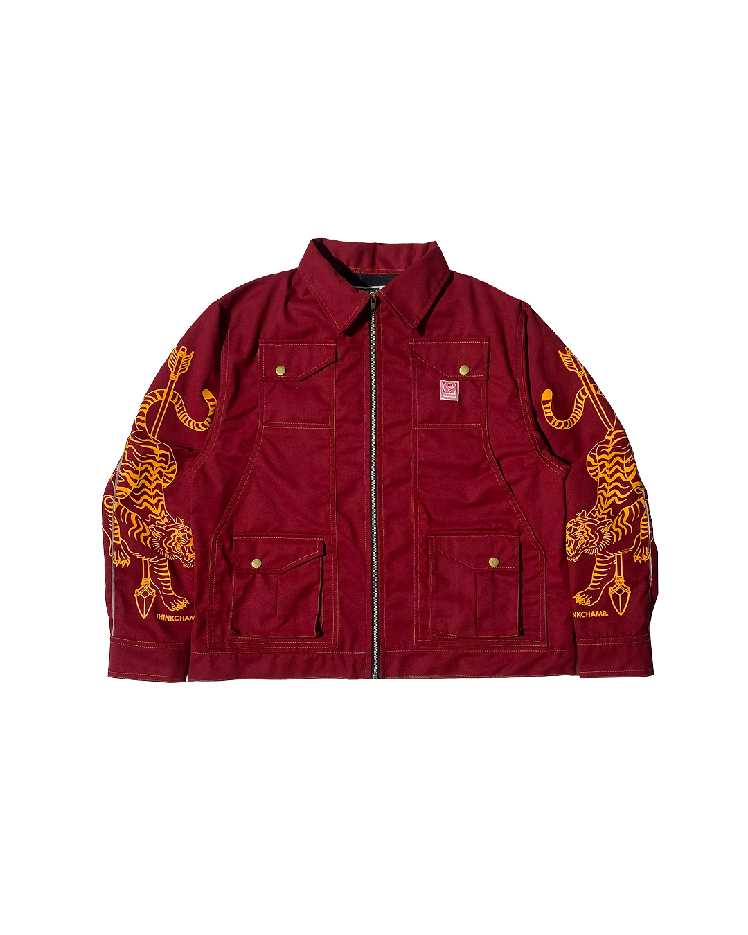 BUCCANEER PANTHERA TIGRIS PADDED-READY JACKET IN CRIMSON COLORWAY