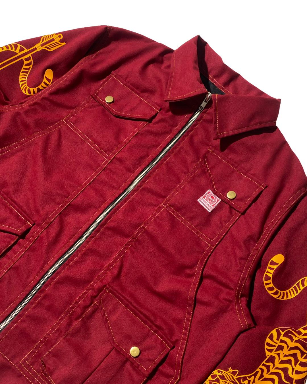 BUCCANEER PANTHERA TIGRIS PADDED-READY JACKET IN CRIMSON COLORWAY