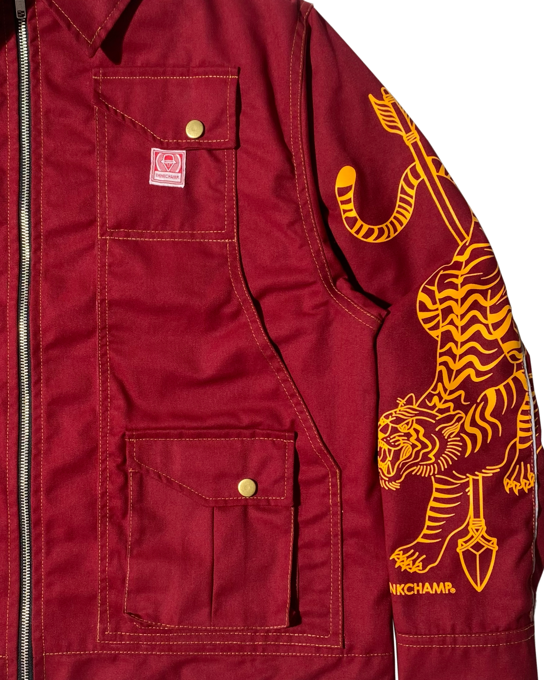 BUCCANEER PANTHERA TIGRIS PADDED-READY JACKET IN CRIMSON COLORWAY