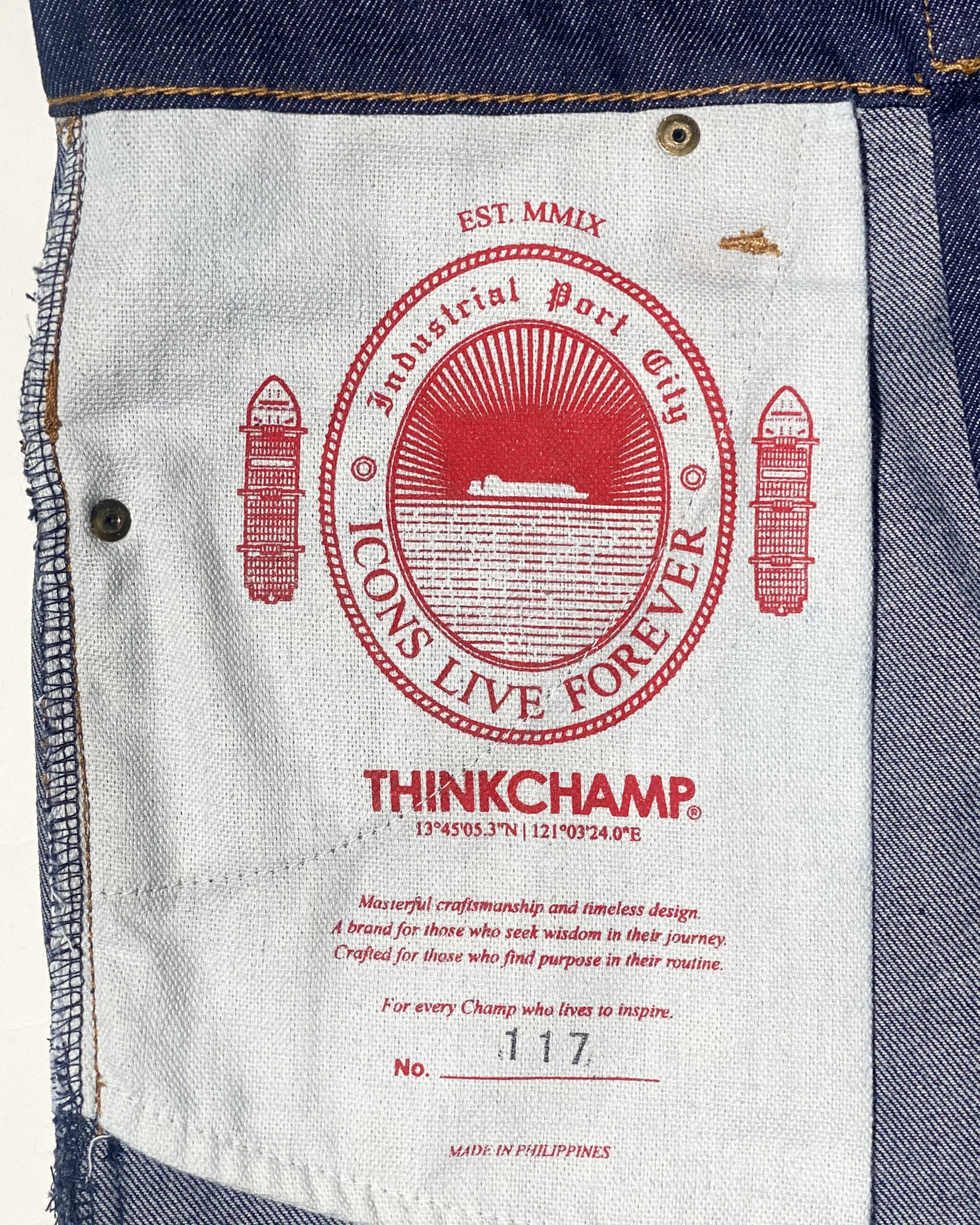 CONRAD 11oz. DENIM PANTS IN INDIGO BLUE