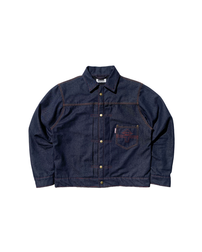 BUCCANEER IRONLINE DENIM TYPE-1 JACKET IN INDIGO BLUE - SCARLET TAG