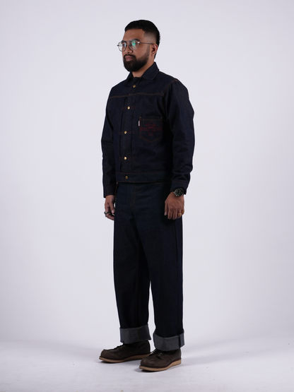 BUCCANEER IRONLINE DENIM TYPE-1 JACKET IN INDIGO BLUE - SCARLET TAG