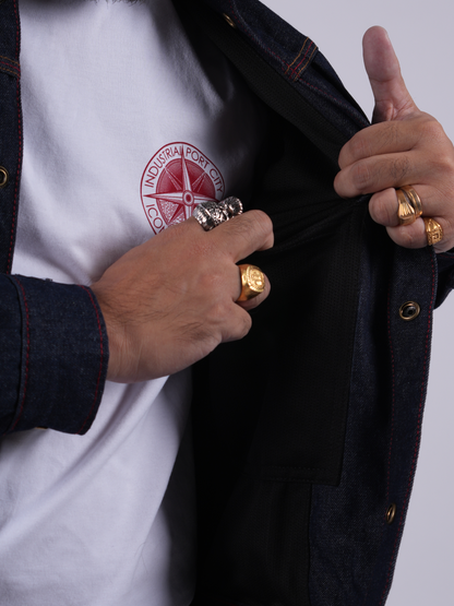 BUCCANEER IRONLINE DENIM TYPE-1 JACKET IN INDIGO BLUE - SCARLET TAG