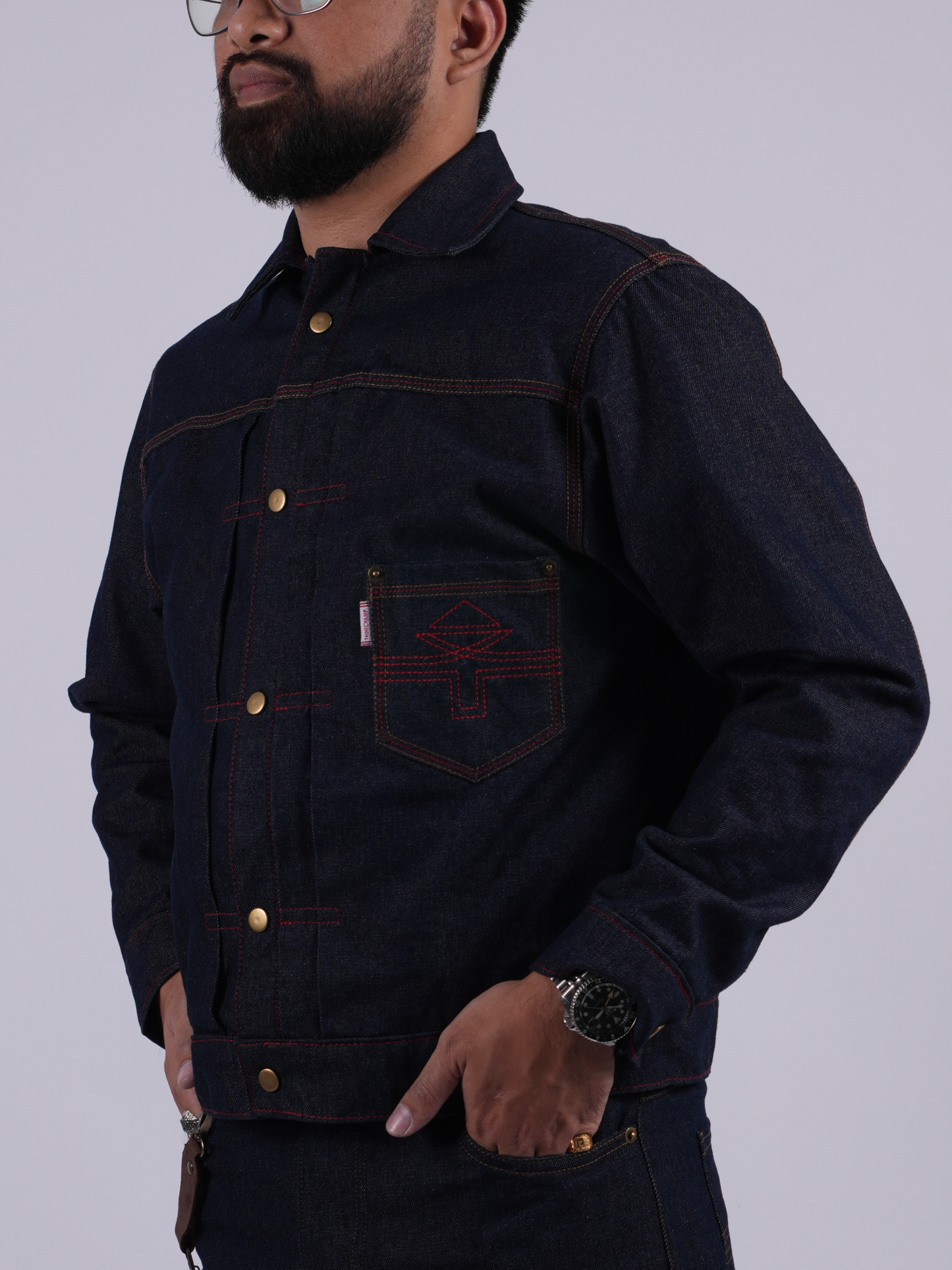 BUCCANEER IRONLINE DENIM TYPE-1 JACKET IN INDIGO BLUE - SCARLET TAG