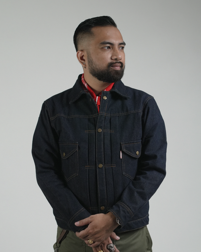 BUCCANEER DENIM TYPE-2 JACKET IN INDIGO BLUE | SCARLET TAG BY THINKCHAMP